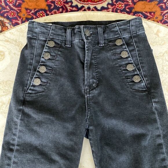 Gap Sailor Panel Button Front True Skinny High Rise Jeans - Picture 5 of 15